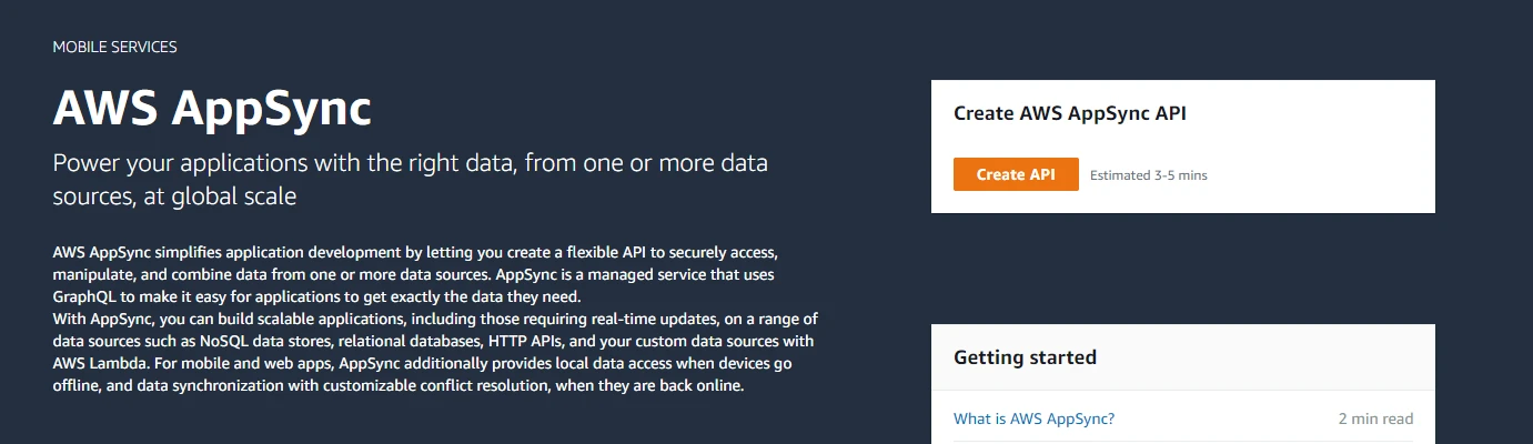 Getting started with AWS AppSync