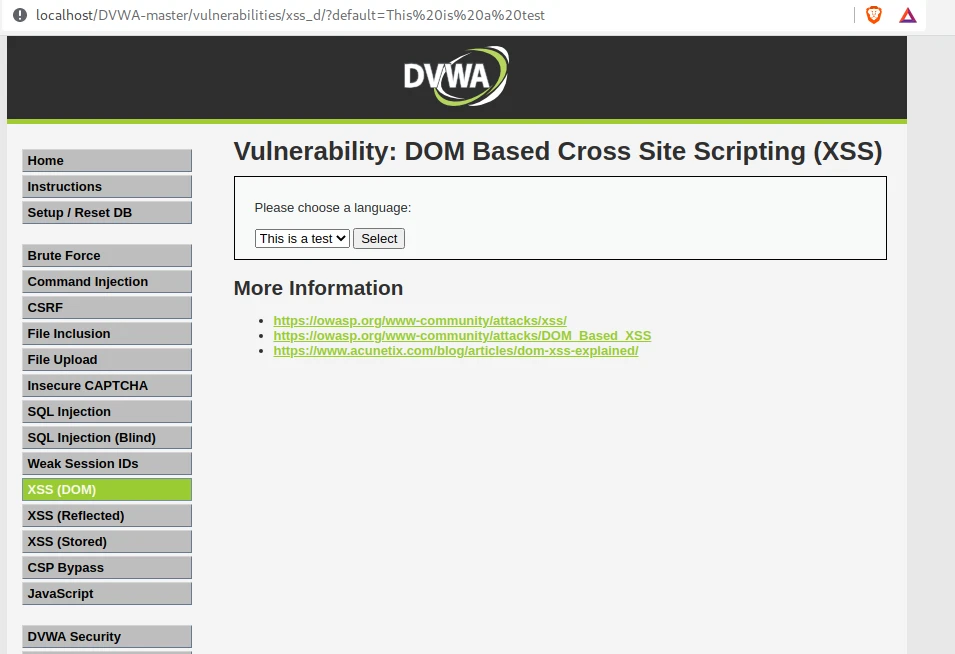 Damn Vulnerable Web App