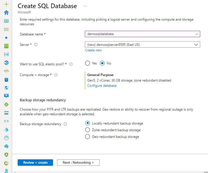 deploy SQL Database on Azure