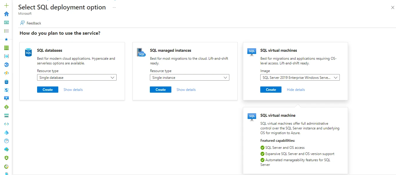 deploy SQL Database on Azure
