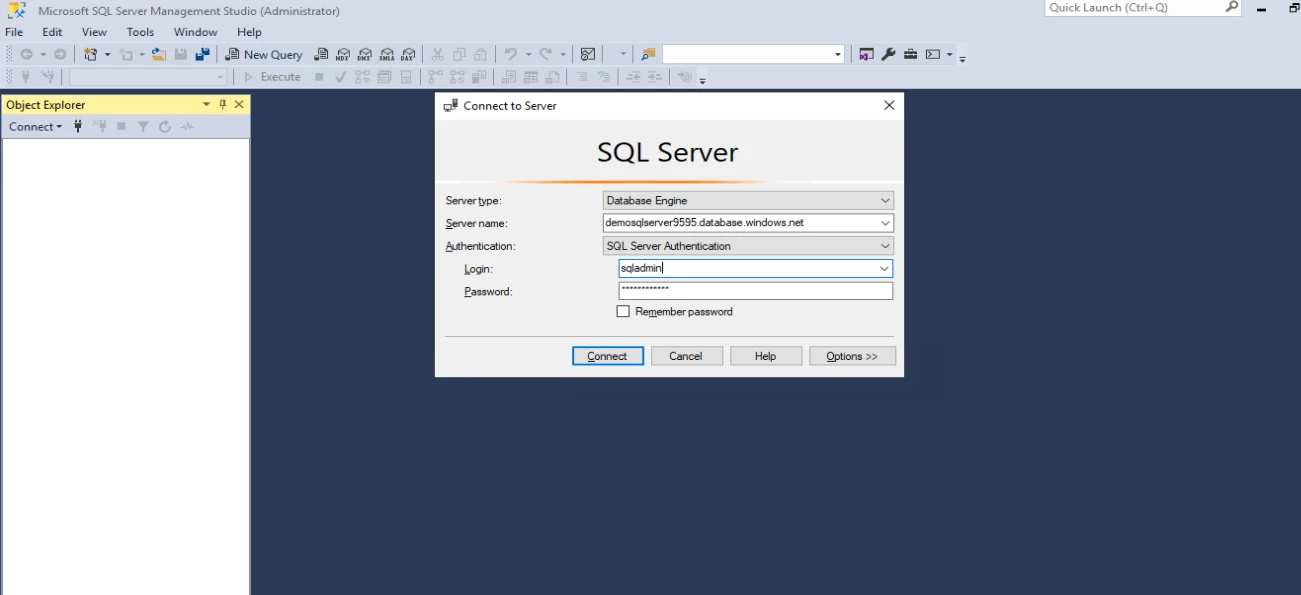 deploy SQL Database on Azure