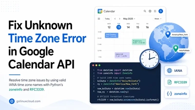 Fix Unknown Time Zone Error in Google Calendar API