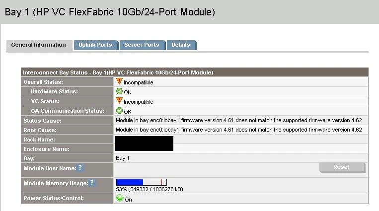 Fix: the domain status of virtual connect manager is not ok update will not continue