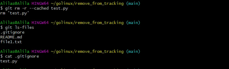SOLVED: git remove file from tracking [Practical Examples]