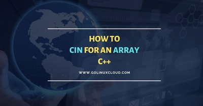 How to use cin for an array in C++