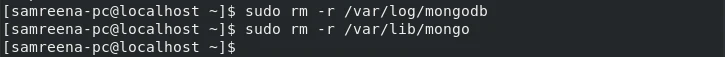 remove mongodb log files