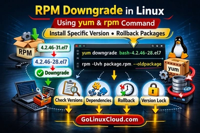 RPM Downgrade in Linux (yum, rpm, Install Specific Version + Rollback)