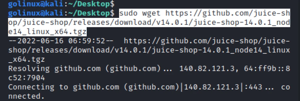 Dowload OWASP Juice shop