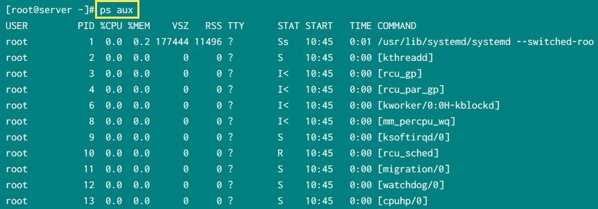 5 practical examples to list running processes in Linux