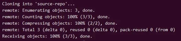 Cloning source repository before moving Git content