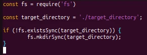 Node.js create directory if doesn't exist