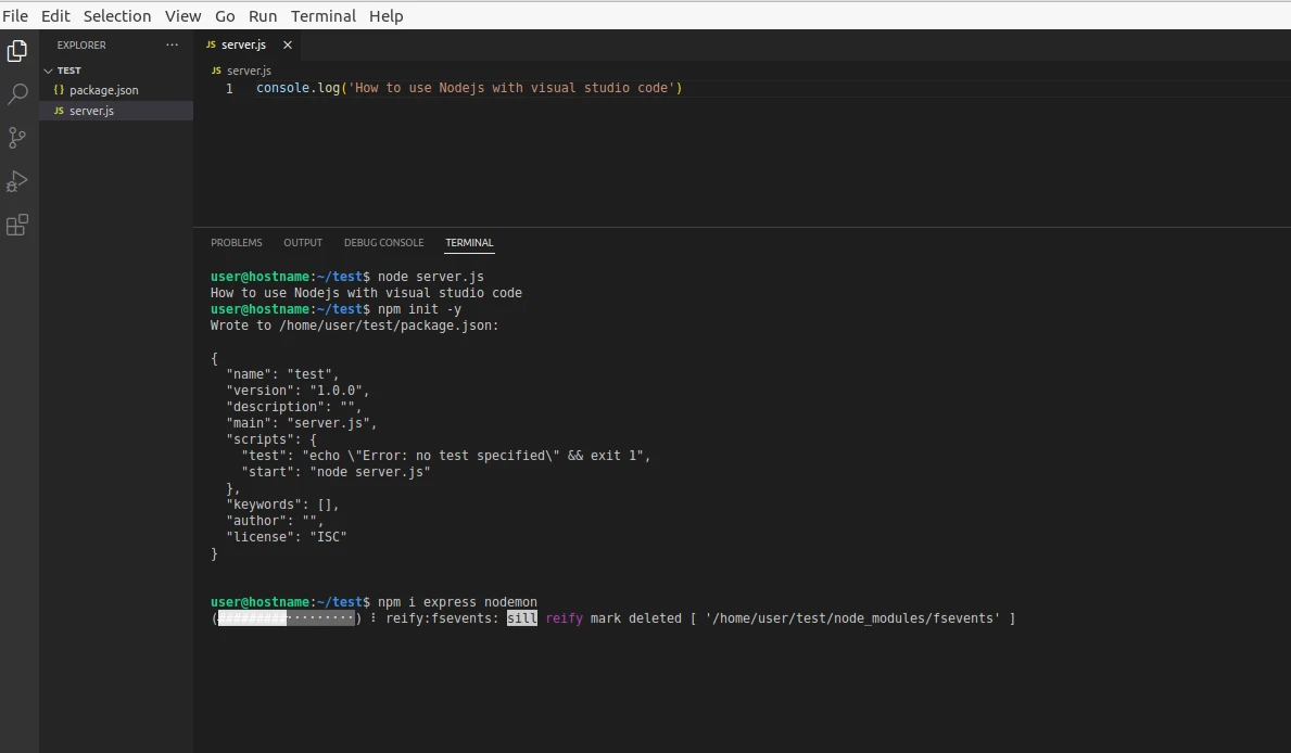 Using Node.js with Visual Studio Code [Step-by-Step]