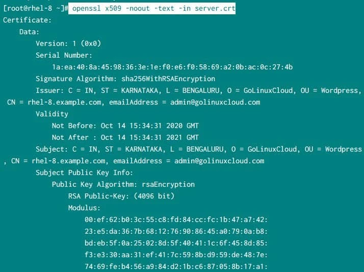 openssl view certificate