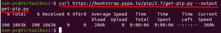 get pip script