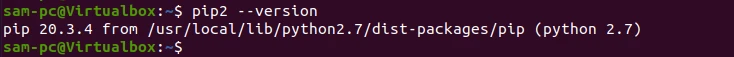 pip2 version