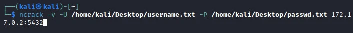 Postgres brute force attack