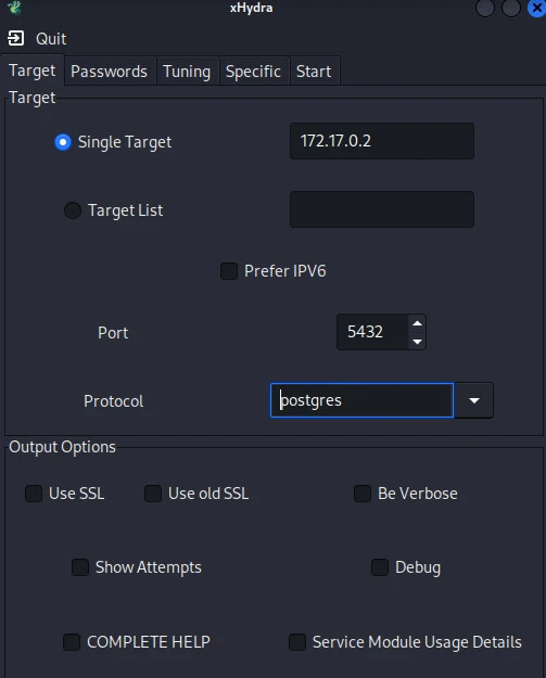 postgres brute frce
