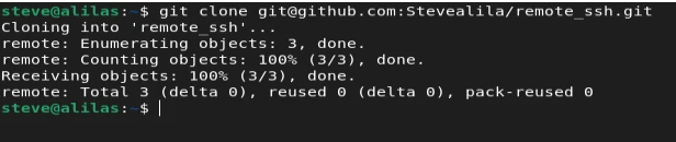 Cloning GitHub repository with SSH URL on Linux client