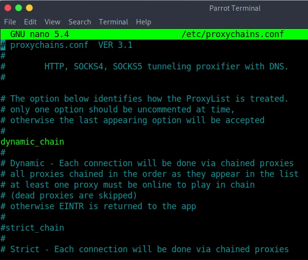 setup proxychains