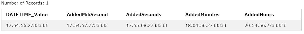 SQL SERVER Time Functions - USE OF CONVERT() with DATEADD DATEDIFF - Sample output 9