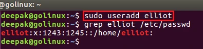 useradd command to create a new user