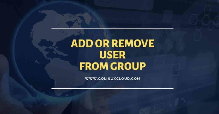 linux add user to group or remove user from group