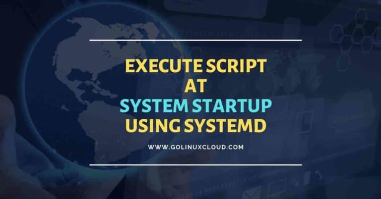 How to run script at startup using systemd in Linux
