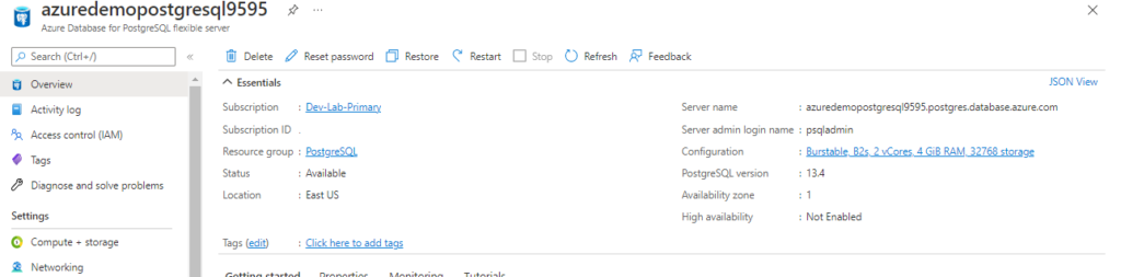 Azure Database for PostgreSQL Deployment [Step-By-Step] | GoLinuxCloud image.