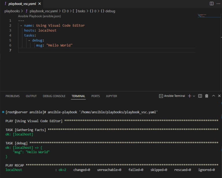 Writing Ansible playbook with Visual Studio Code | GoLinuxCloud