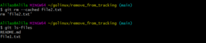 SOLVED: git remove file from tracking [Practical Examples] | GoLinuxCloud