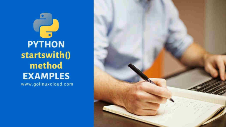 Python startswith() method explained [Easy Examples]