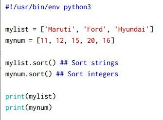 10+ examples on python sort() and sorted() function | GoLinuxCloud 10+ Examples On Python Sort() And Sorted() Function | Golinuxcloud
